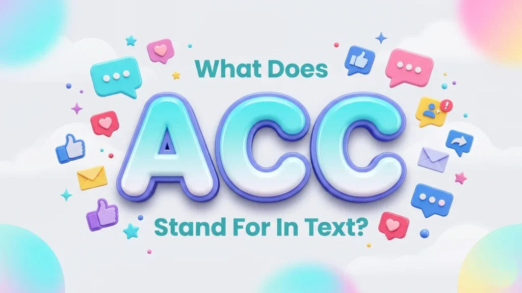 what does acc stand for in text