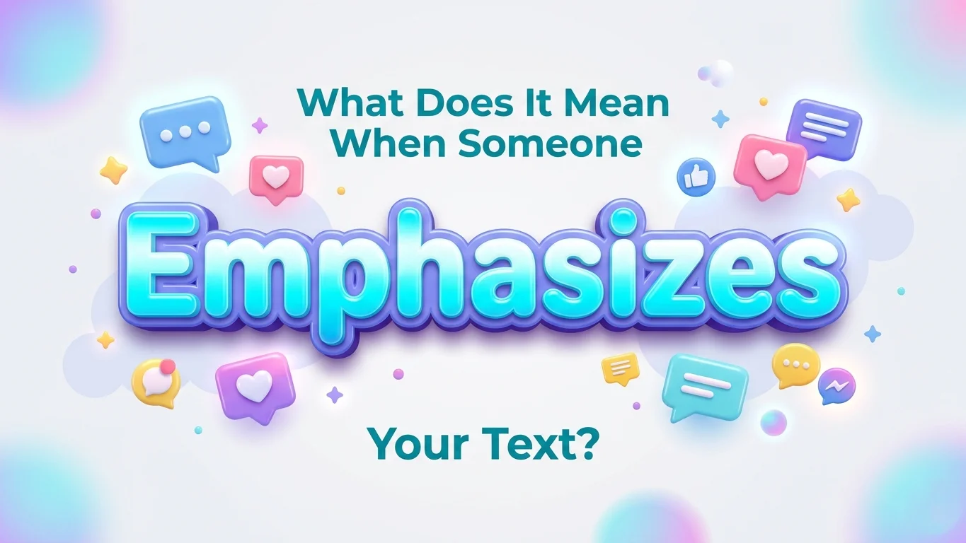 what does it mean when someone emphasizes your text