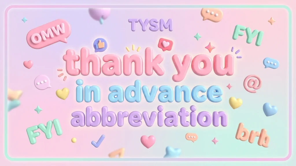 thank you in advance abbreviation