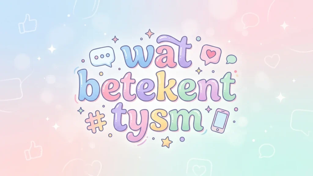 wat betekent tysm