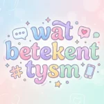 wat betekent tysm