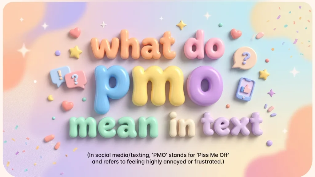 what do pmo mean in text