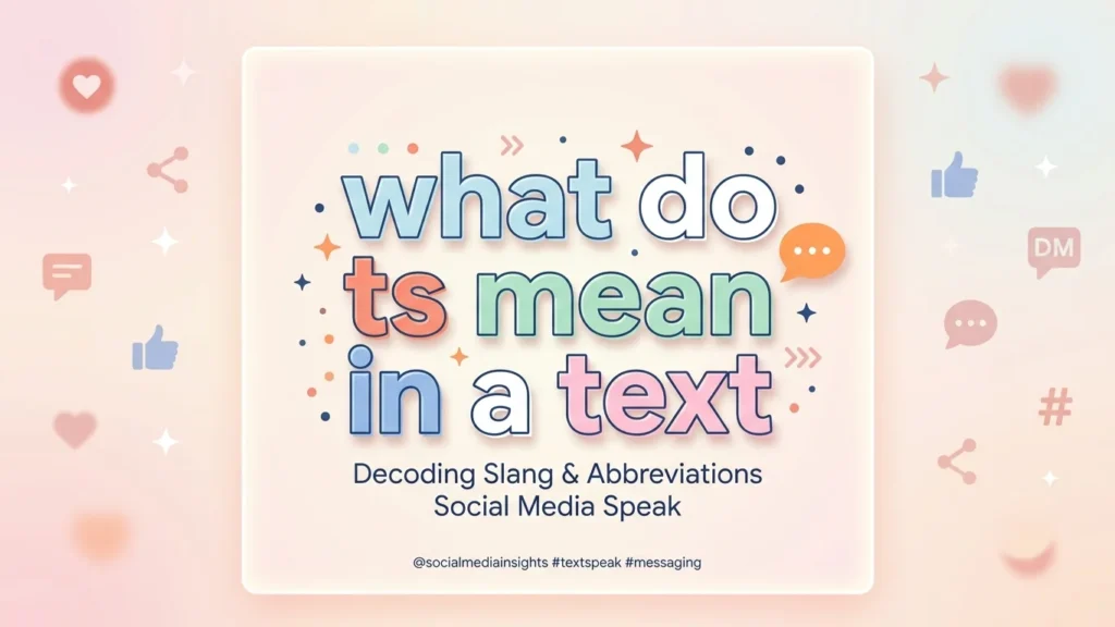 what do ts mean in a text