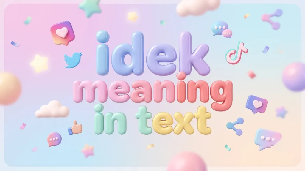 idek meaning in text
