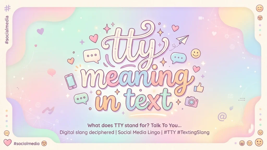tty meaning in text