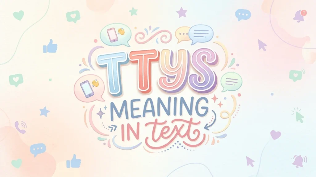 ttys meaning in text